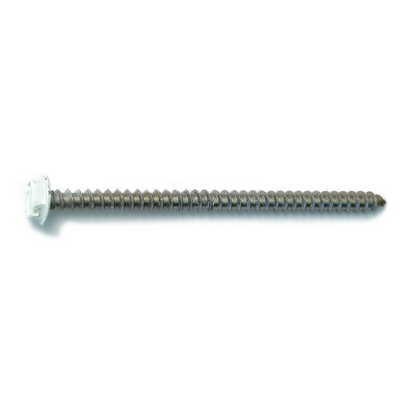 Midwest Fastener Sheet Metal Screw, #10 x 3 in, Painted 18-8 Stainless Steel Flange Hex Head 8 PK 71056 - main
